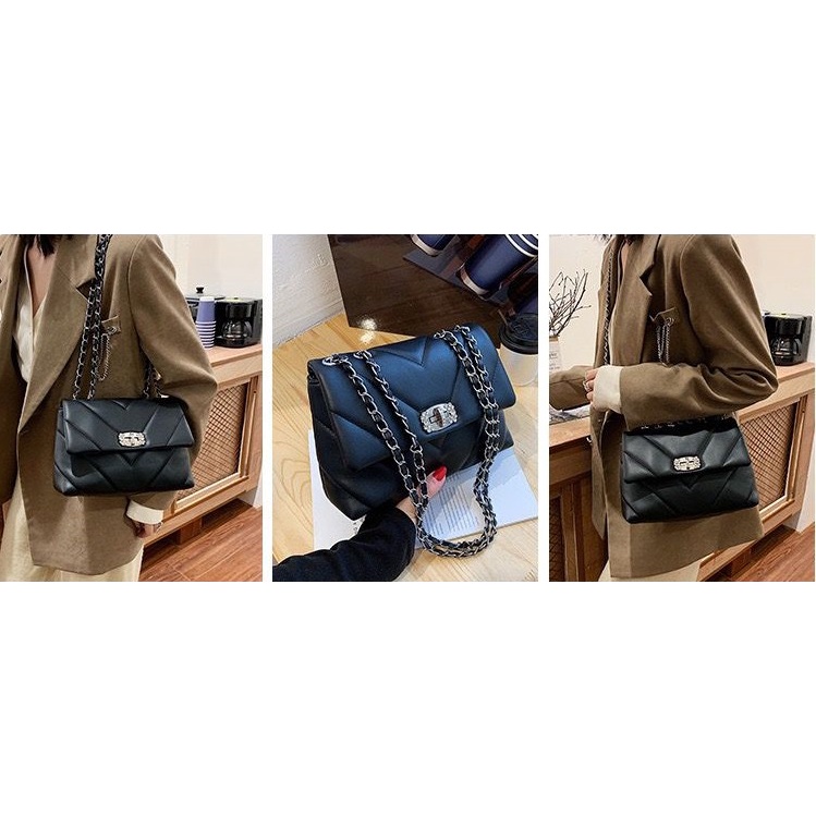 BJ15774 - BLACK/KHAKI/RED/WHITE - TAS BAHU SLEMPANG TOTEBAG WANITA FASHION IMPORT MODIS ELEGAN TERMURAH TERLARIS TERBARU BAGSTORE JAKARTA TAS BATAM ELJ5774 CR7531 JT818