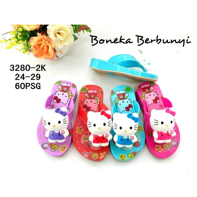 Harga Sandal Anak Perempuan Boneka Hello Kitty (Bunyi)