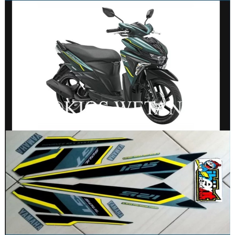 STRIPING MIO SOUL GT SILVER 2018 STIKER LIS STANDAR ORI YAMAHA STIKER POLET