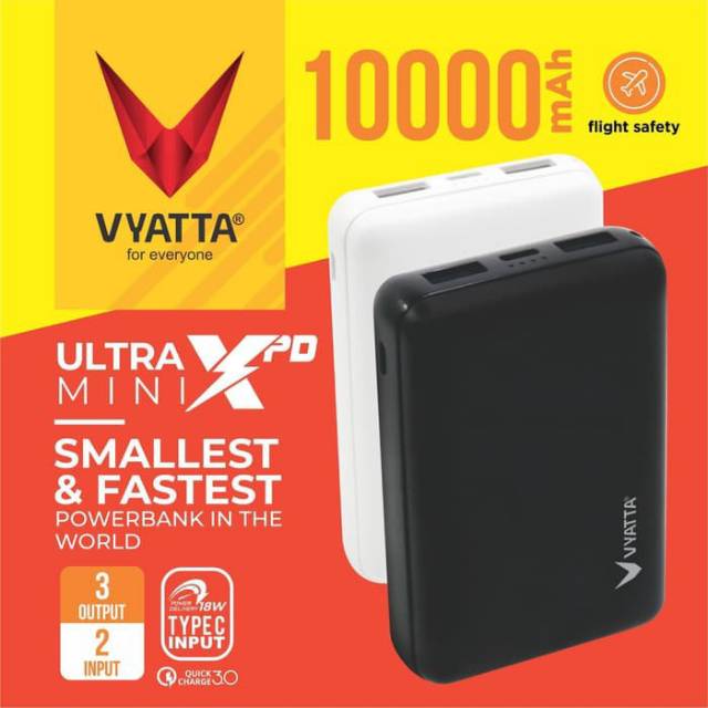 VYATTA ULTRA MINI X PD 10000 mAh POWER BANK - QC 3.0 + POWER DELIVERY