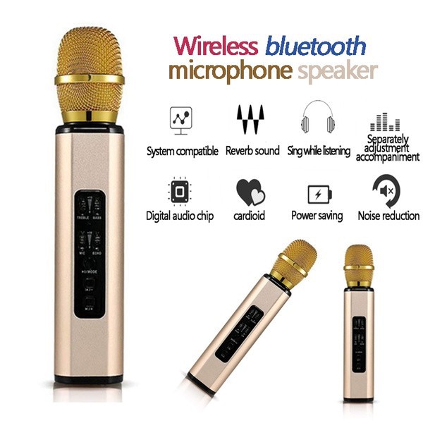 Mic Bluetooth portable karaoke wireless k6 microphone wireless stereo K6
