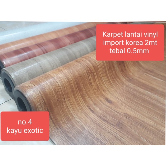 de010df Karpet Lantai Vinyl Korea1/2 Meter (Lebar 2 Meter X 50 Cm) Tebal 0.5Mm - Kayu Abu Fr022G00R