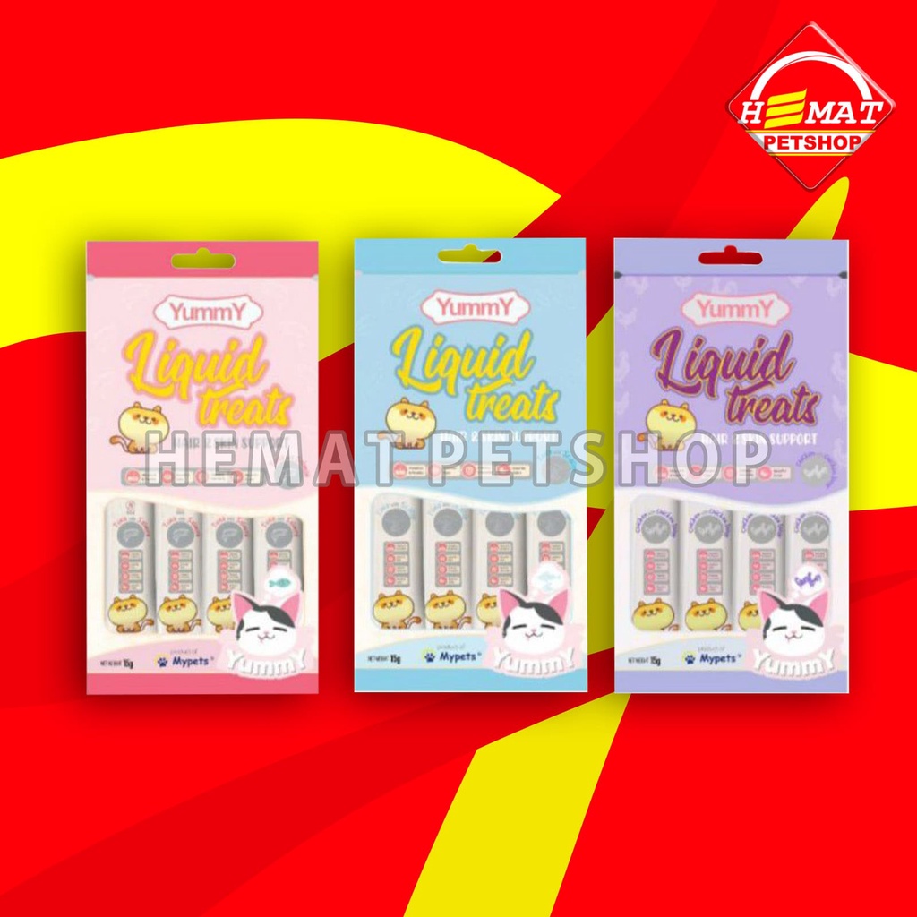 Snack Kucing Yummy liquid Cat treats Creamy 60 Gram