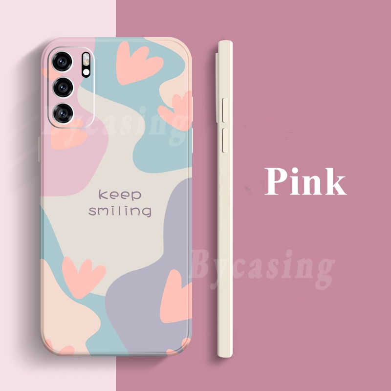 Fashion Daisy Soft Case for OPPO A57 2022 A16 A15 A54 A15S A5S A3S A5S A12 A53 2020 A1K F9 Reno 6 Reno 6Z Realme 8i C25 C25S C11 C12 5 5i 6i C20 Keep Smiling Chrysanthemum YES OK Pattern Soft Silicone Matte Phone Cover Rixuan