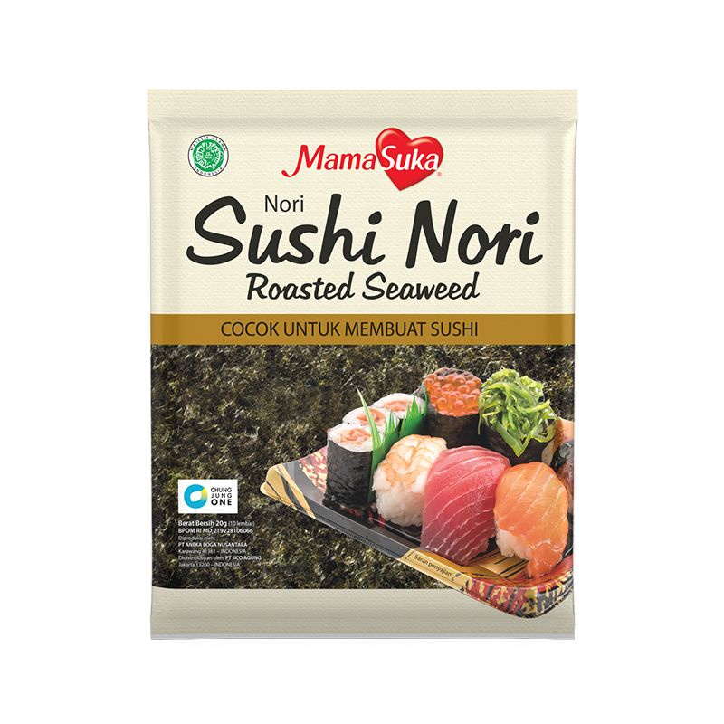 NORI MAMASUKA / SUSHI NORI / Roasted Seaweed Rumput Laut Lembaran Untuk Sushi Bento