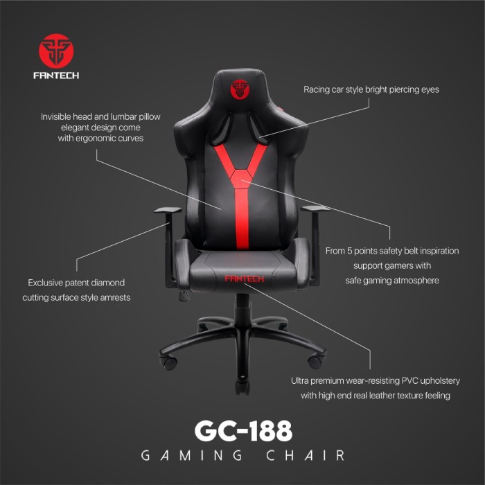 Kursi Gaming Fantech GC-188 Gaming chair Fantech Kursi GC188