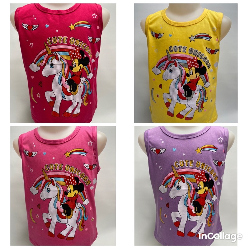 Singlet anak perempuan (CUTE UNICORN)1-10 tahun