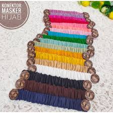 KONEKTOR MASKER HIJAB TEMPEL DAN KANCING