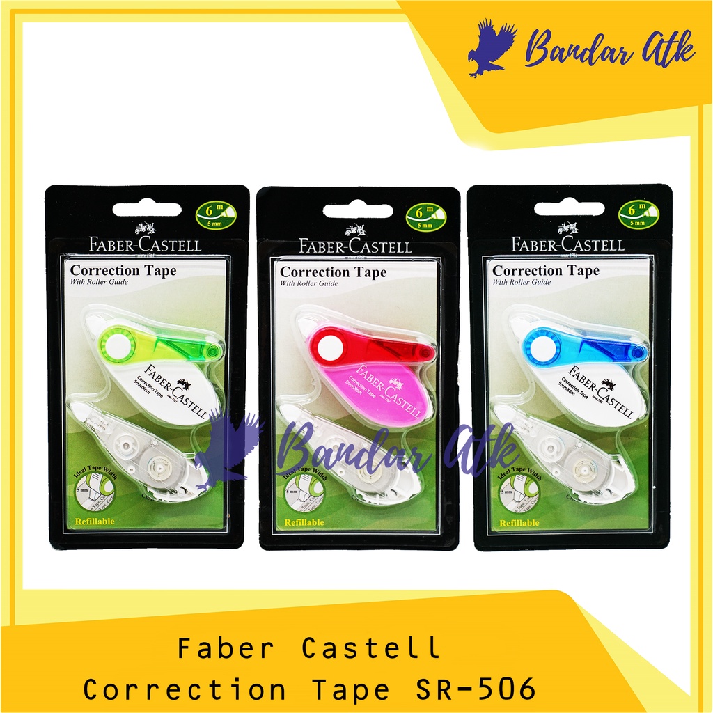 

FABER CASTELL Correction Tape SR-506 + 1 Refill (6m x 5mm) [1 PCS]