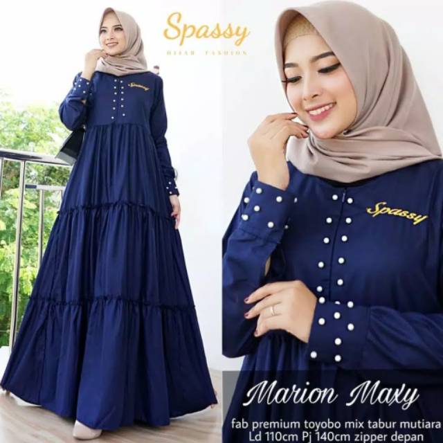 Marion maxy pakaian wanita baju gamis dress fashion muslim