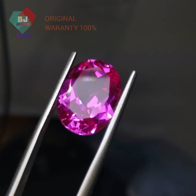 Batu Ruby King Merah siam Versi super  Light Pink Corundum 13 - 16 mm 9 Mohs