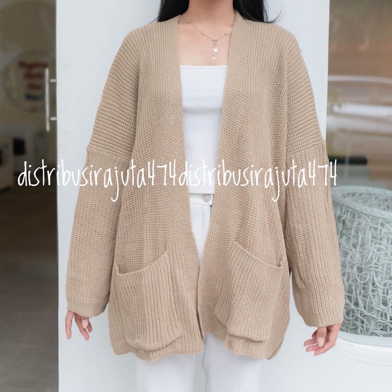 OVERSIZE LAVELA  KARDIGAN PREMIUM OUTER BAJU RAJUT TEBAL