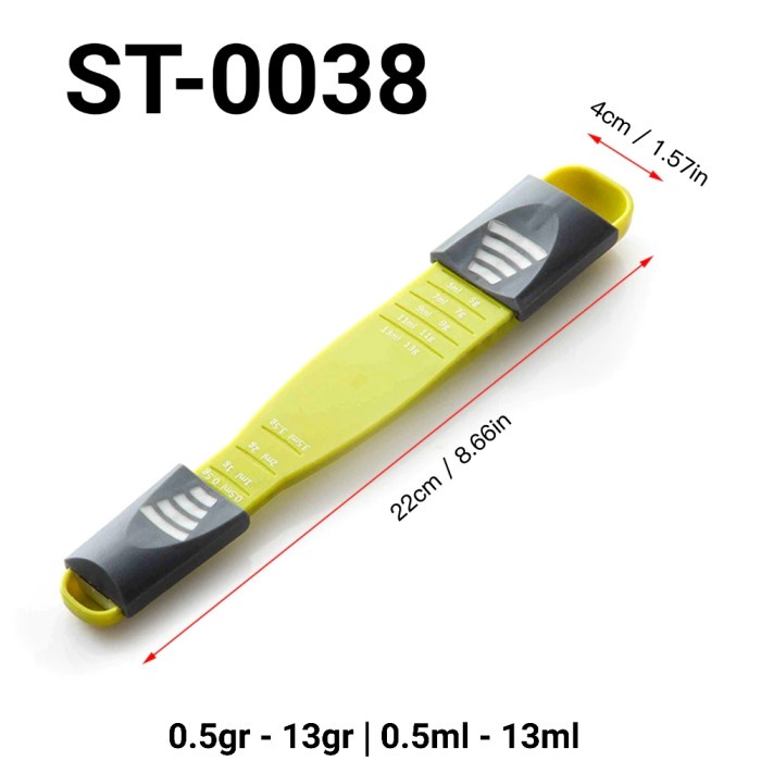 

ST-0038 SENDOK TAKAR UKUR SENDOK BUMBU MEASURING SPOON OBAT PLASTIK DISKON GEDE