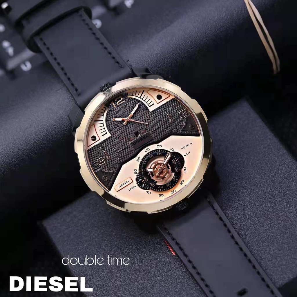 Jam Tangan Pria Analog Diesel Kulit TXX Double Time
