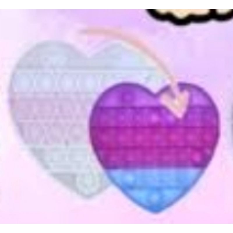 (FREE KELERENG) POP IT RAINBOW JUMBO POP IT MURAH-love uv
