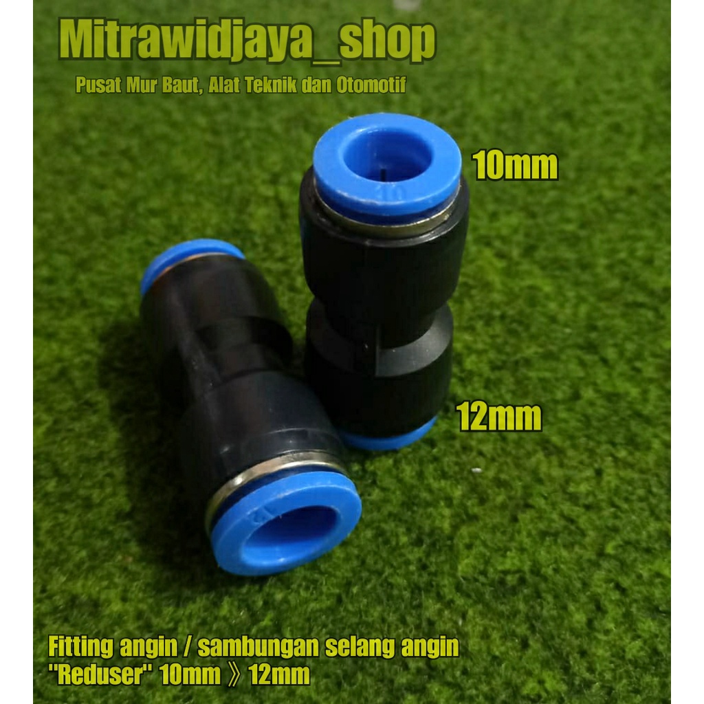 eduser selang angin pneumatic sambungan selang klakson telolet model i 10mm ke 12mm XPG 10-12 high p