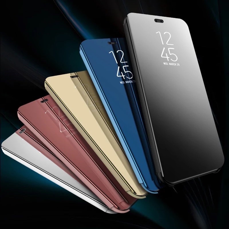 Flip Case Smart View OPPO A96 A76 A36 4G 5G Cover Mirror Standing Clear View Auto Lock