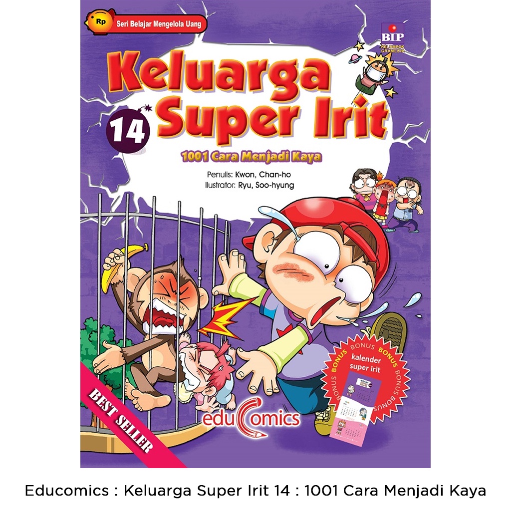 Gramedia Bali - Educomics : Keluarga Super Irit 14 : 1001 Cara Menjadi Kaya