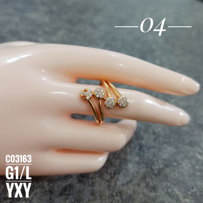 Cincin xuping fashion Mewah Zircon Gold C03163