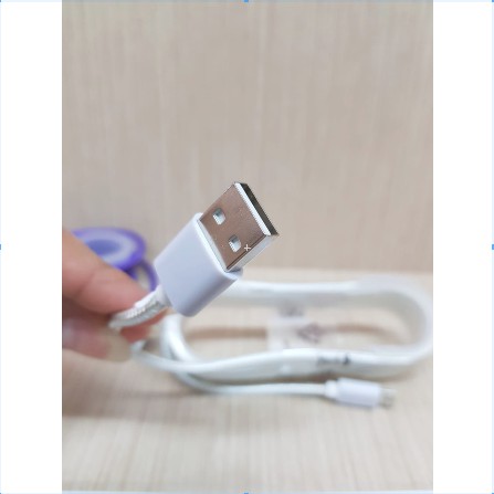 Kabel Charger CHROME Android Kabel Casan Tali Sepatu Micro V8 1.35m