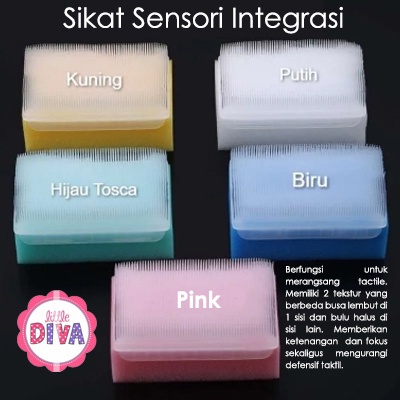 SIKAT SENSORI - Sikat Terapi SI Therrapressure Brush Autis SID Anak Warna Polos sensory brush busa chn lebih lembut dari wilbarger