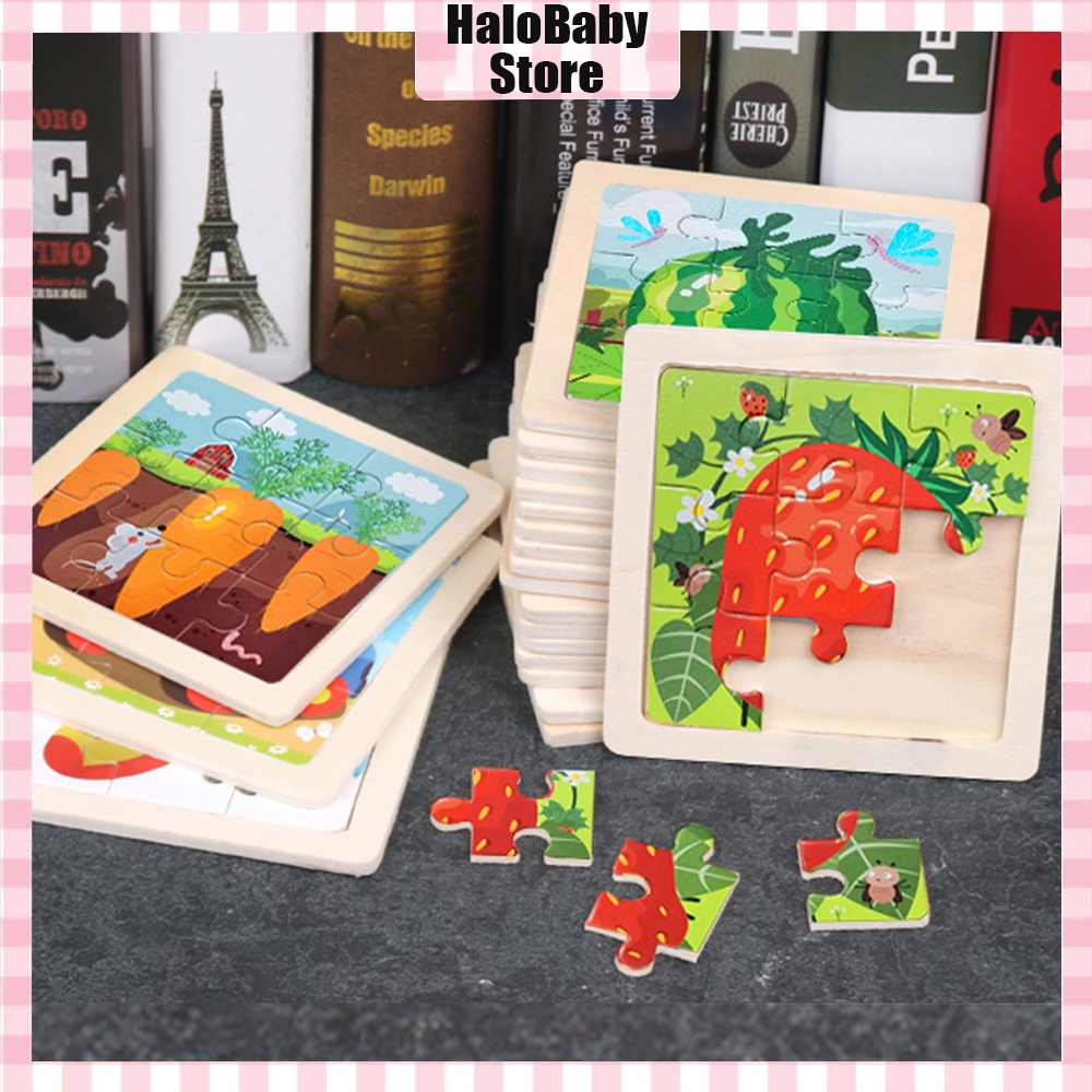 Halobaby Puzzle anak  Mainan Edukasi Puzzle / Puzzle Kayu Mainan Edukasi/wooden toys