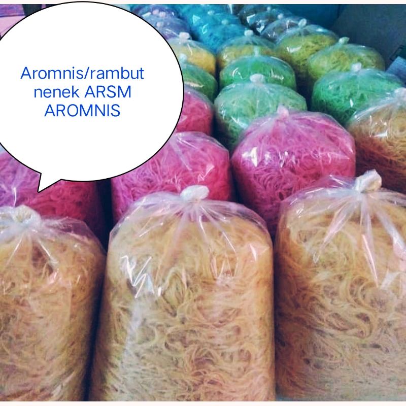 

pink Aromanis rambut nenek/ ( 1,kg) (asli pabrikan buatan sendiri)