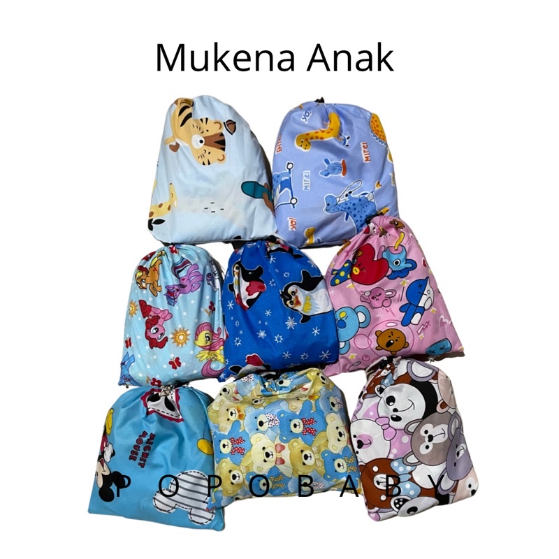 ( BISA COD ) Mukena Anak Motif Lucu / Mukenah Anak (FREE POUCH)