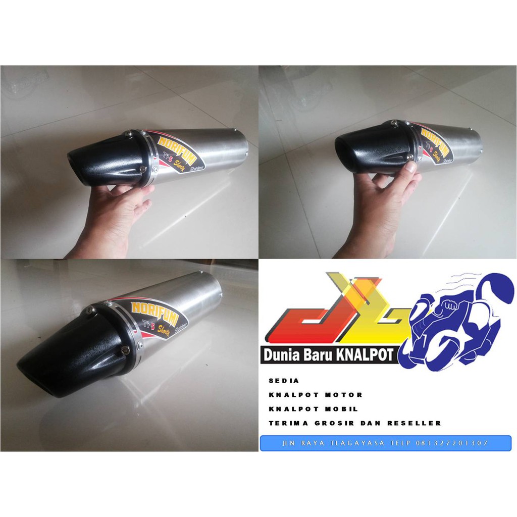 KNALPOT RACING NORIFUMI  TI 5 SHORT 150CC 250CC SELENCER ONLY
