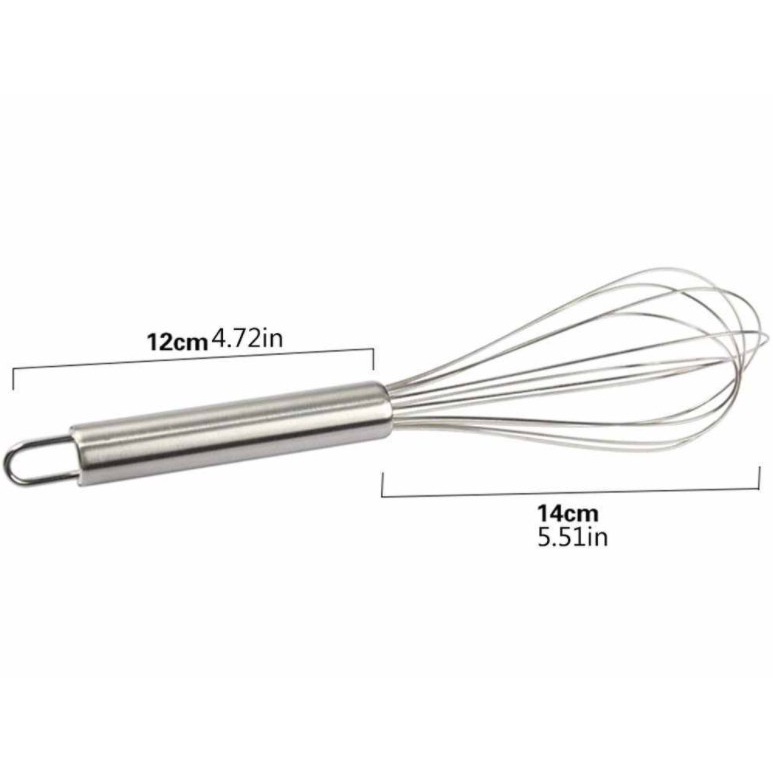 Egg Whisk Beater Balloon 10in Stainless Pengocok Telur Adonan 25cm