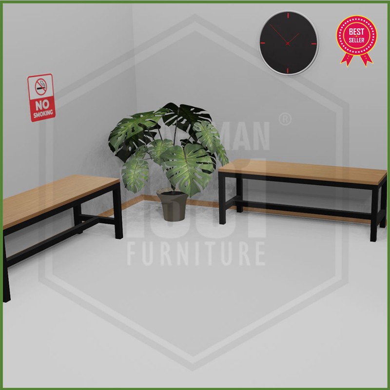 Kursi Ruang Tunggu Ruang Tamu 120x30 Besi Murah Modern Minimalis