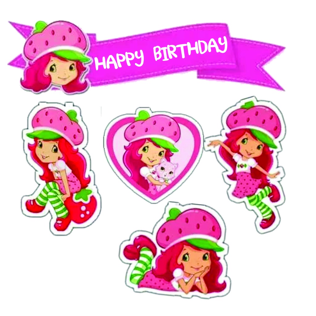

TOPPER CAKE ULANG TAHUN / HIASAN KUE STRAWBERRY SHORTCAKE