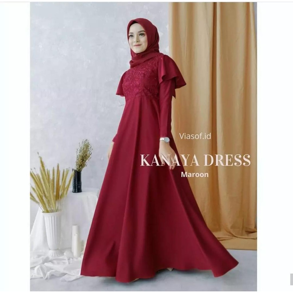 Gamis syari mewah 2021 muslim kanaya dress