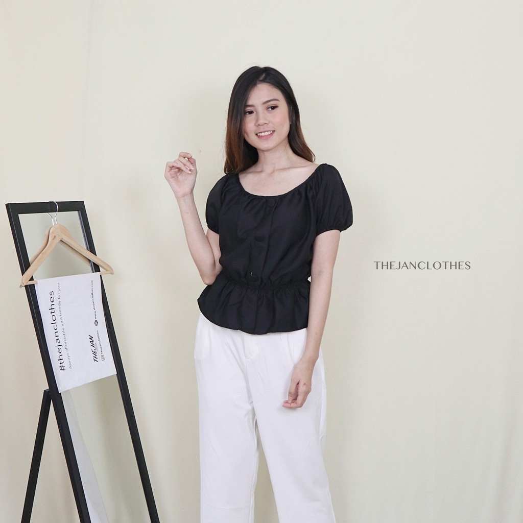 Ceris top black - Thejanclothes