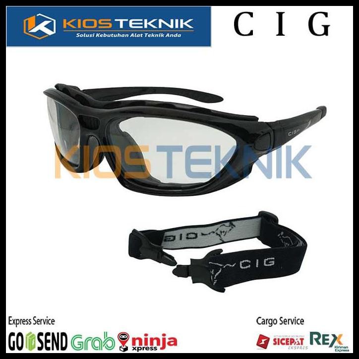 CIG EUCLA KACAMATA KESELAMATAN SAFETY HITAM CLEAR