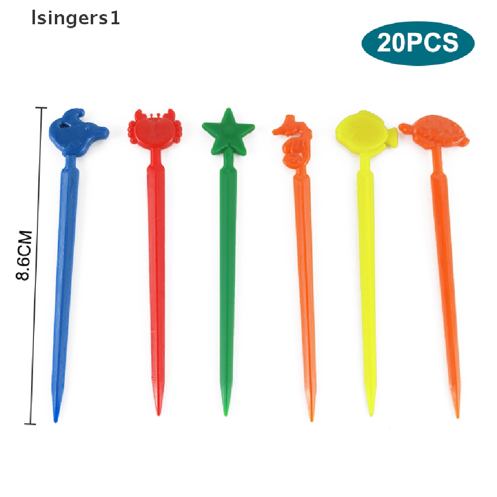 (lsingers1) 20pcs / Set Tusuk Gigi Buah / Dessert Untuk Dekorasi Pesta