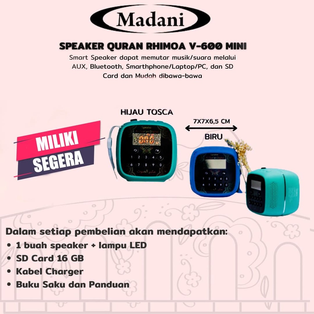 Madani Speaker Quran Rhimoa V-600 Mini