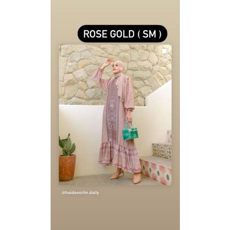 MADEENA DRESS ROSE GOLD SM BY HAIDEE ORLIN