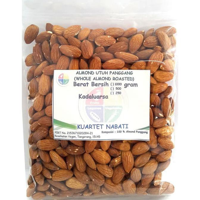 

1000Gr Roasted Almond - Kacang Almond Kupas Panggang - Oven - Matang - Mentarieka_Shop