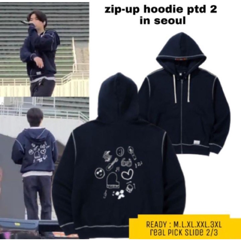 Jaket Hoodie ptd 2 in seoul,kemiripan 99%