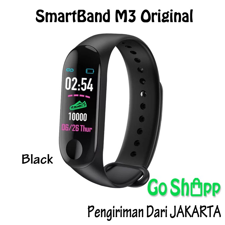 SmartBand M3 / Smartwatch M3 Bluetooth Pedometer Detak Jantung - Smartwatch Sport - Smartband