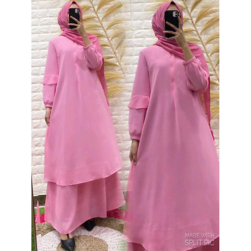 gamis Malaysia polos Ori Raihanah by pm