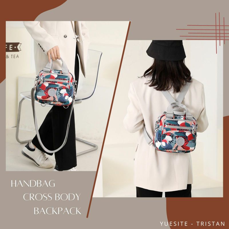 Tas wanita 3in1 tenteng selempang ransel small yuesite tristan original backpack cyutebags