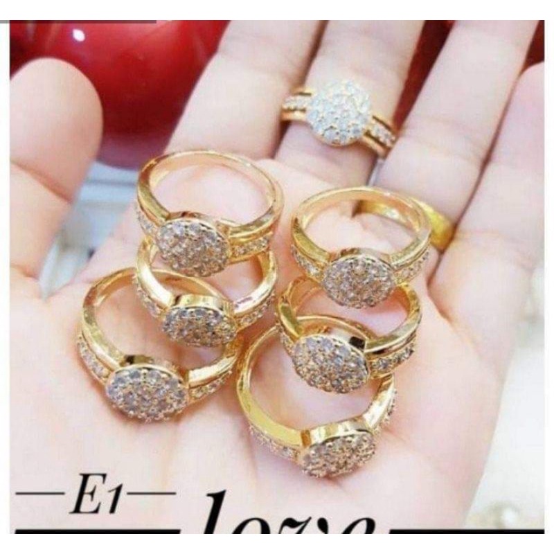 cincin dewasa virall cincin koin logam model emas 24k anti luntur