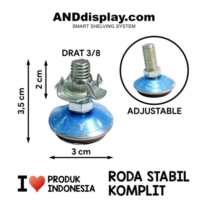 RODA STABIL 4 PCS ADJUSTABLE GOYANG KAKI MEJA SOFA MEBEL KURSI ADJUSTER CAKRAM