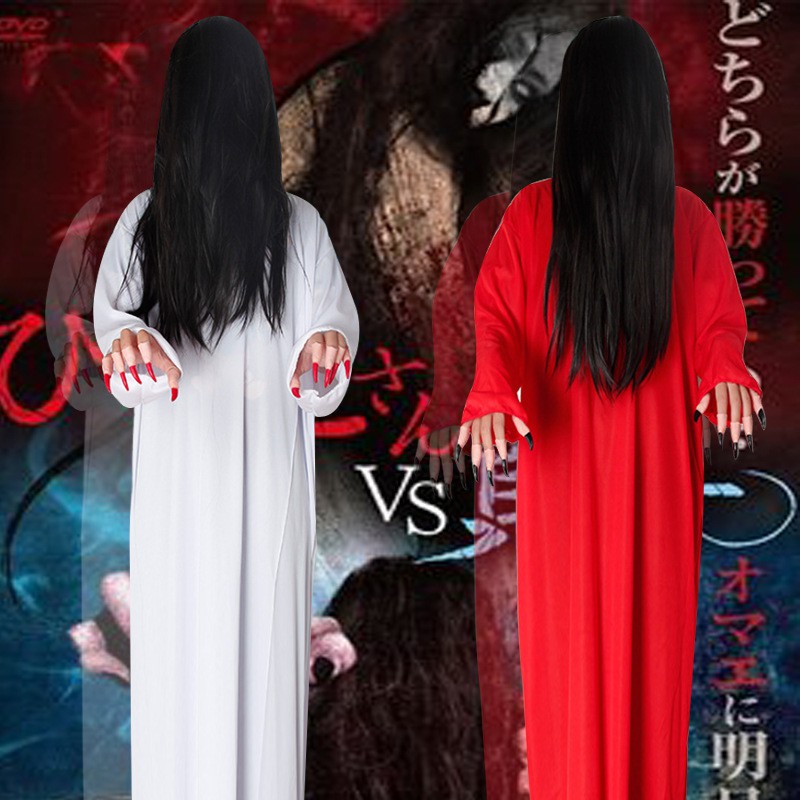 CC-47 sadako the ring cosplay costume kostum halloween hantu party setan kuntilanak