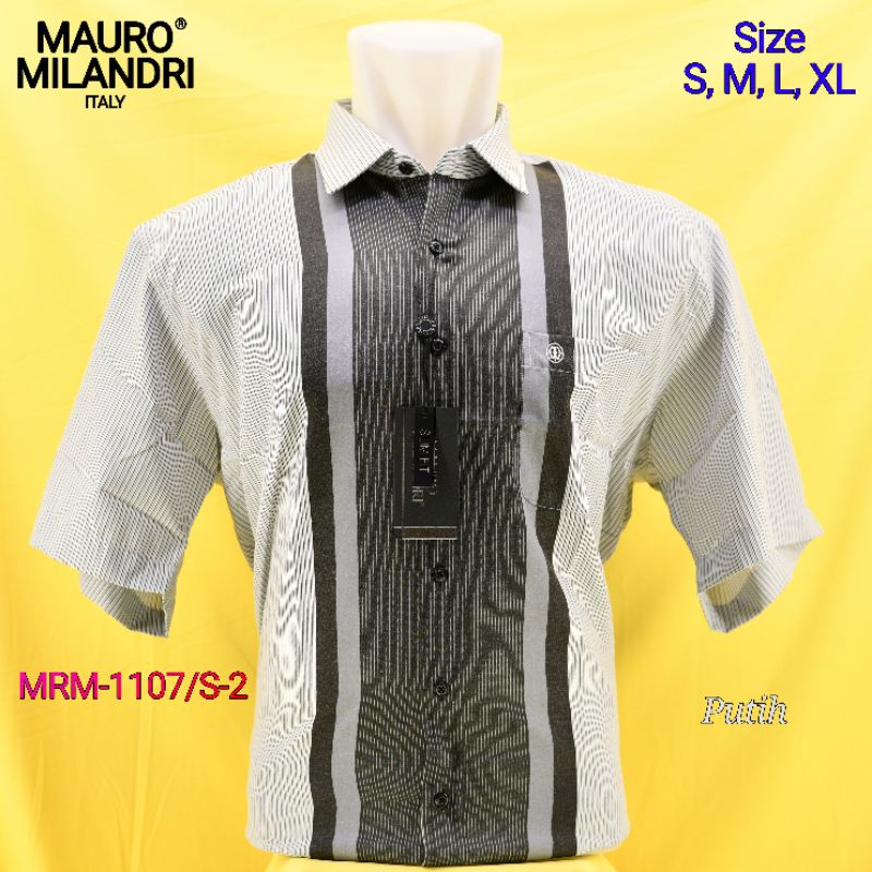 Kemeja Formal Pria Lengan Pendek Mauro Milandri MRM-1107/S-2 Slim Fit