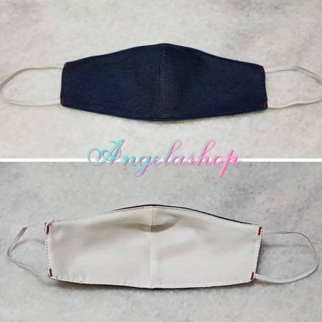 SALE! MASKER KAIN DENIM 3 LAPIS/MASKER WAJAH BAGUS/MASKER MUKA 3 LAPIS