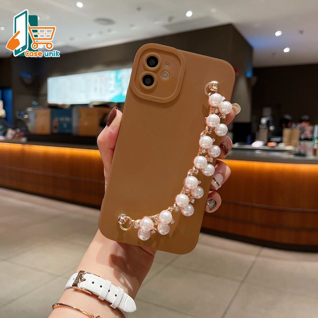 SOFTCASE SILIKON PROCAMERA RANTAI MUTIARA REALME C1 C2 5 5I 5S C3 8 5G 8 PRO 4G 8I CS4423