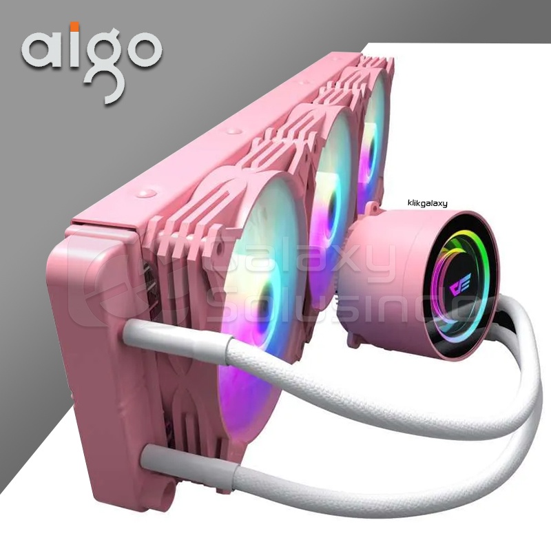 AIGO DARKFLASH DX360 TWISTER ARGB Liquid CPU Cooler - Pink